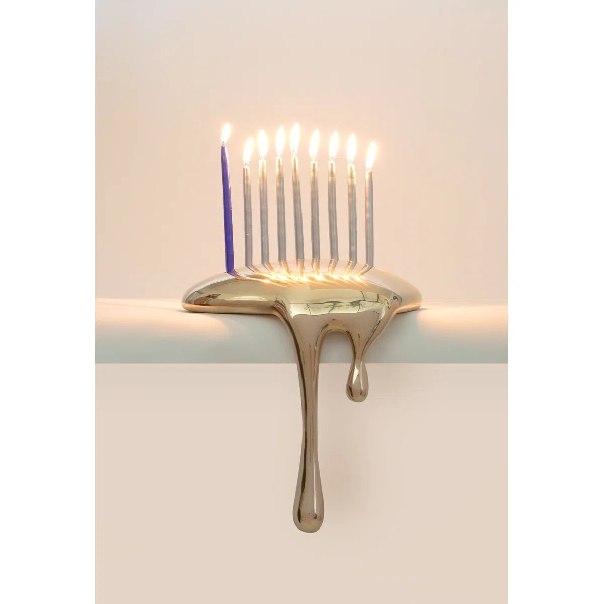 Custom Bronze Eternal Drop Menorah