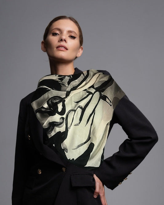 Scarf silk modern
