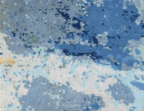Close-up of a blue and gray camouflage pattern