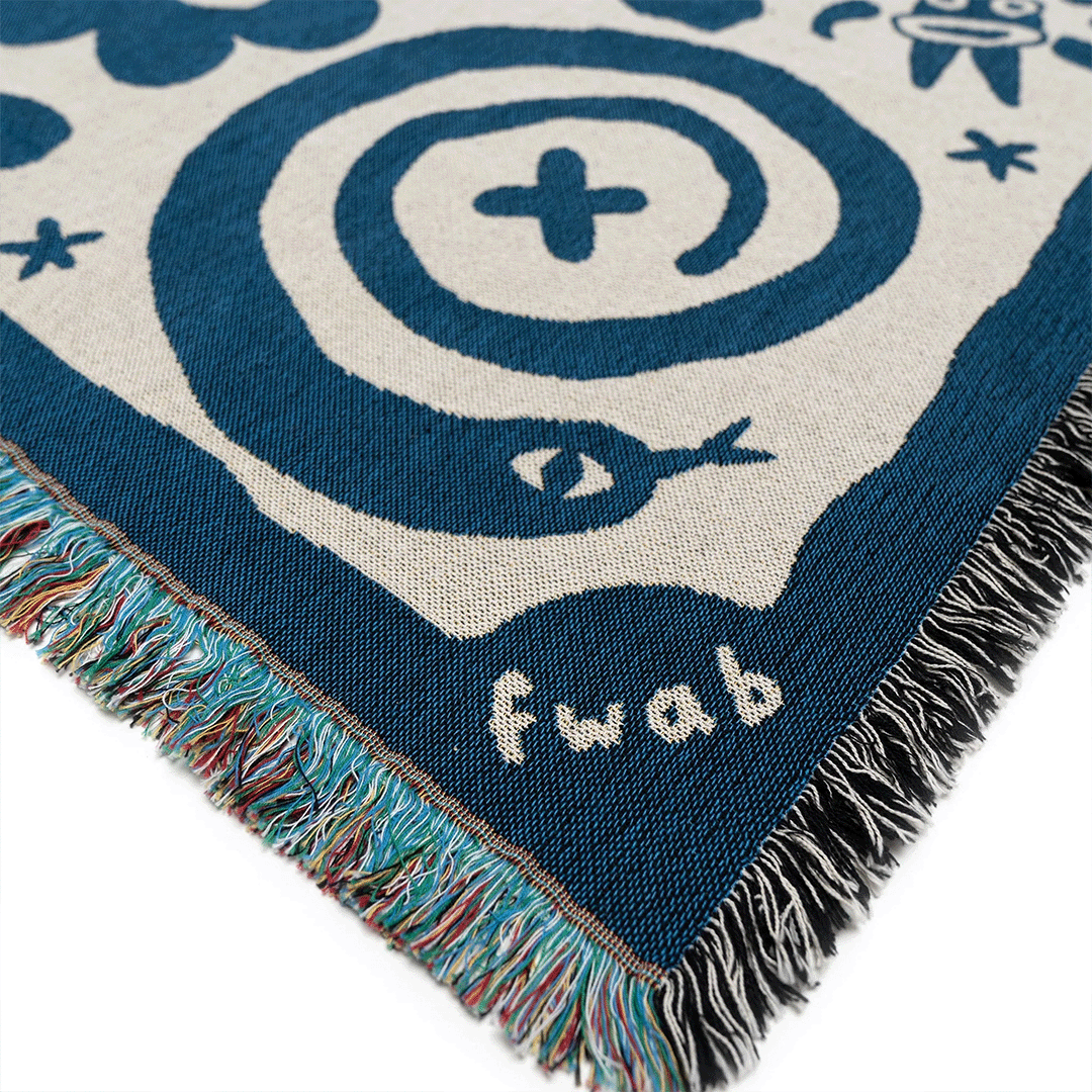 Blue Doodles Throw - 4 Art Partners