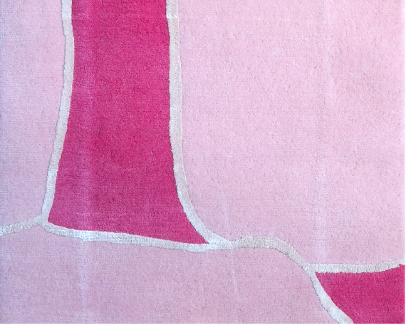 Pink and white patterned fabric texture