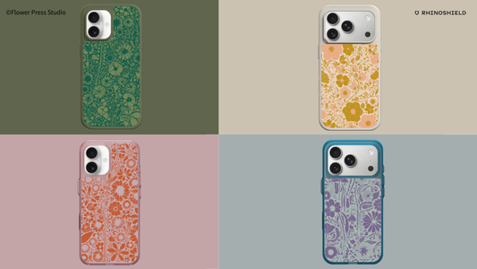 flower press studio rhinoshield floral phone case sustainable design