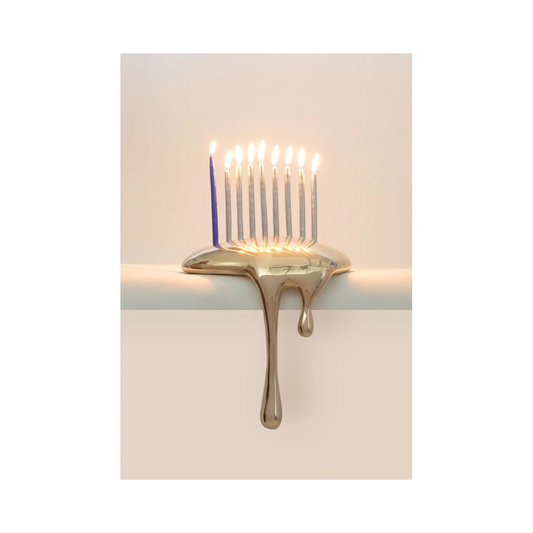 Custom Bronze Eternal Drop Menorah