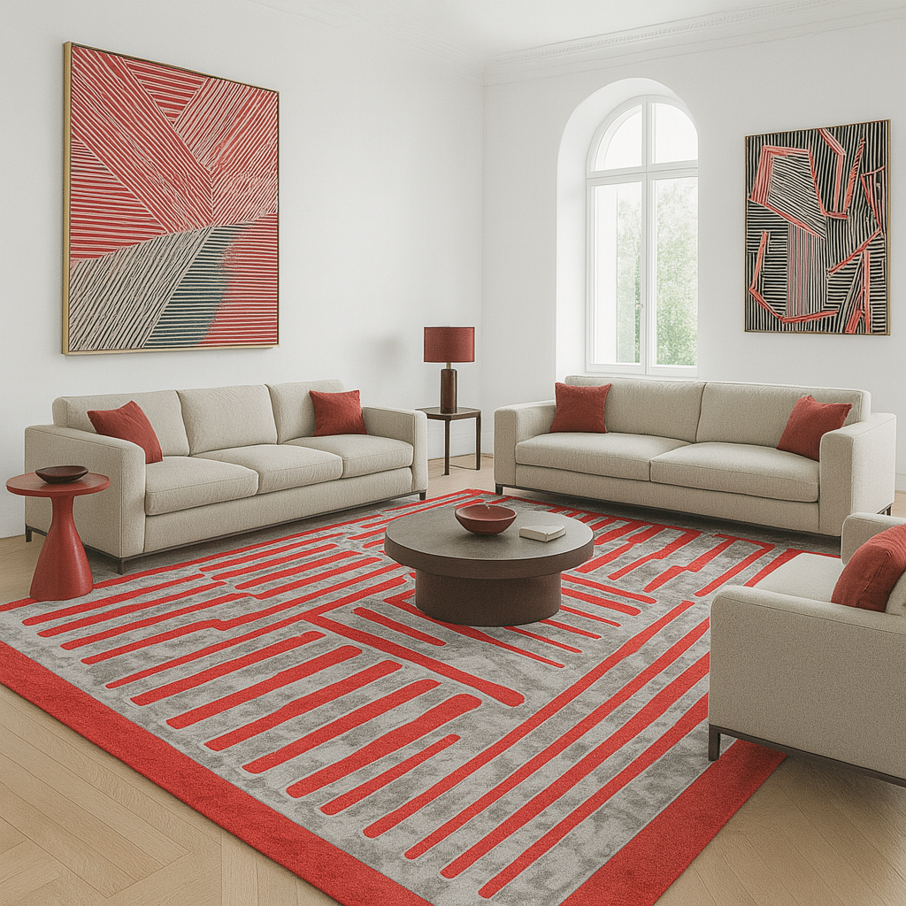 VSU 61 Vectors Shyrdak Rug - 4 Art Partners