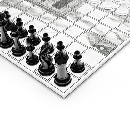 Gorey White Marble Charater Chessboard