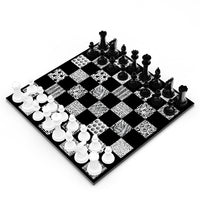 Gorey Black Patterned Chessboard
