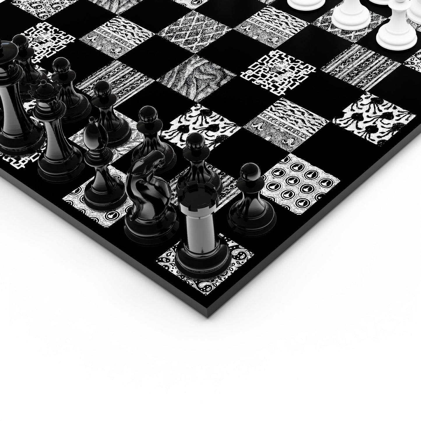 Gorey Black Patterned Chessboard