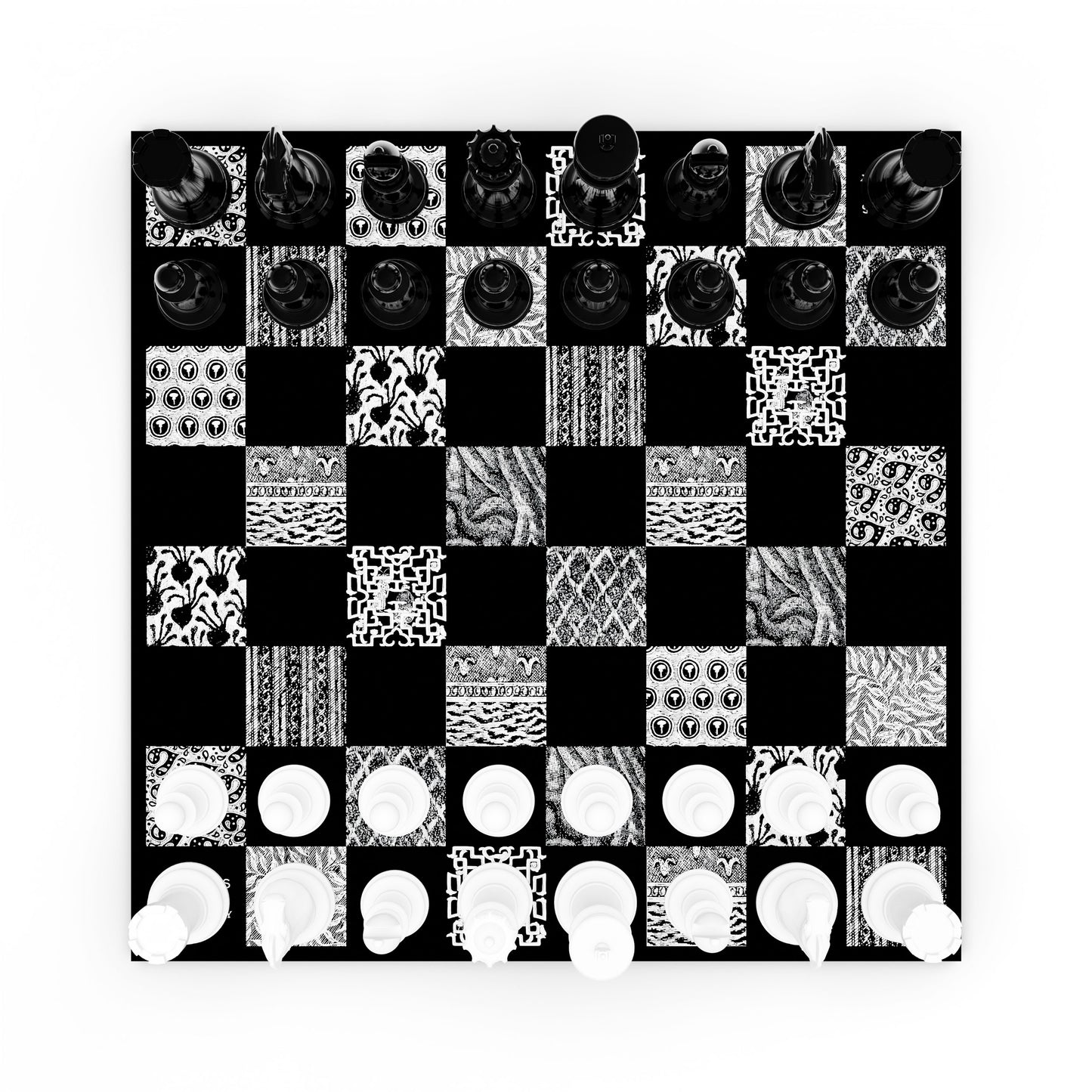 Gorey Black Patterned Chessboard
