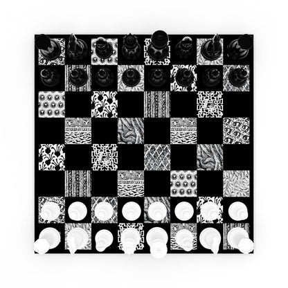 Gorey Black Patterned Chessboard