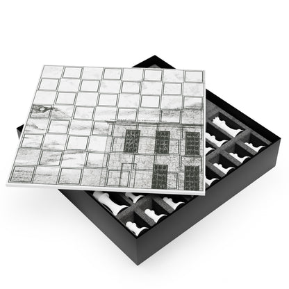 Gorey White Marble Charater Chessboard
