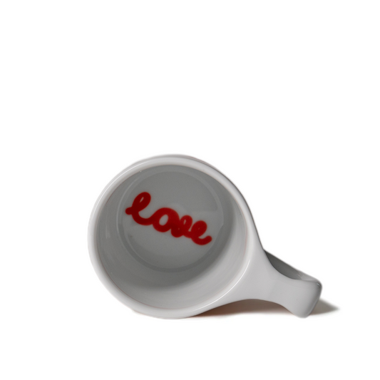 Love Continium Mug — ceramic, single continuous line script design