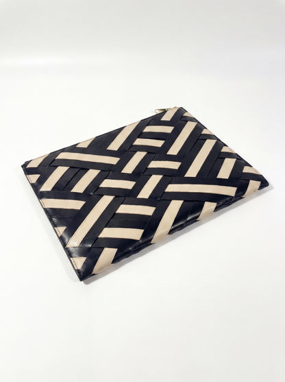 Black and beige Laptop sleeve