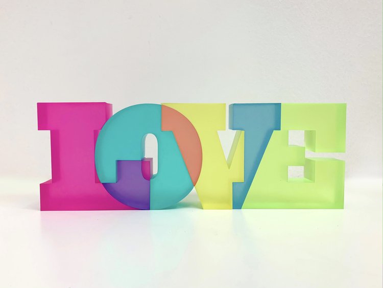 Pre-Order: LOVE Translucent sculpture - 4 Art Partners