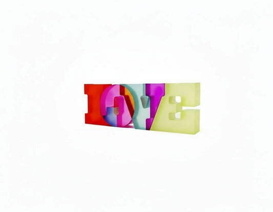 Pre-Order: LOVE Translucent sculpture - 4 Art Partners