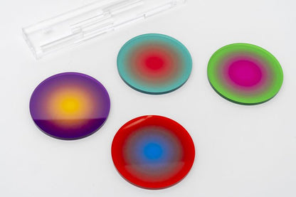 Modern colorful coasters by Yoni Alter