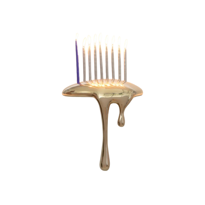 Custom Bronze Eternal Drop Menorah