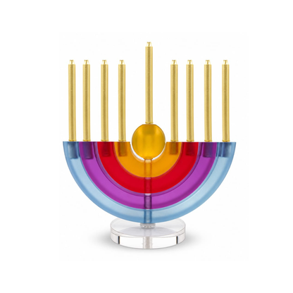 Colour & Lights Menorah by Yoni Alter, modular resin design