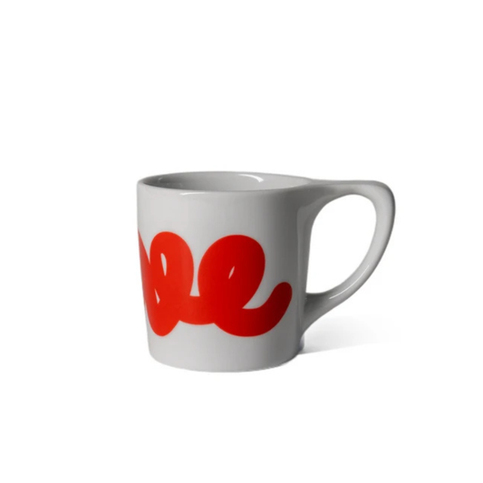 Love Continium Mug — ceramic, single continuous line script design