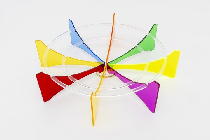 Rainbow Fruit Bowl — acrylic, rainbow modular geometric design