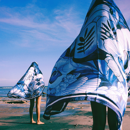 botanical silk scarf lifestyle