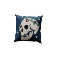 Romance is Dead - Skull Pillow