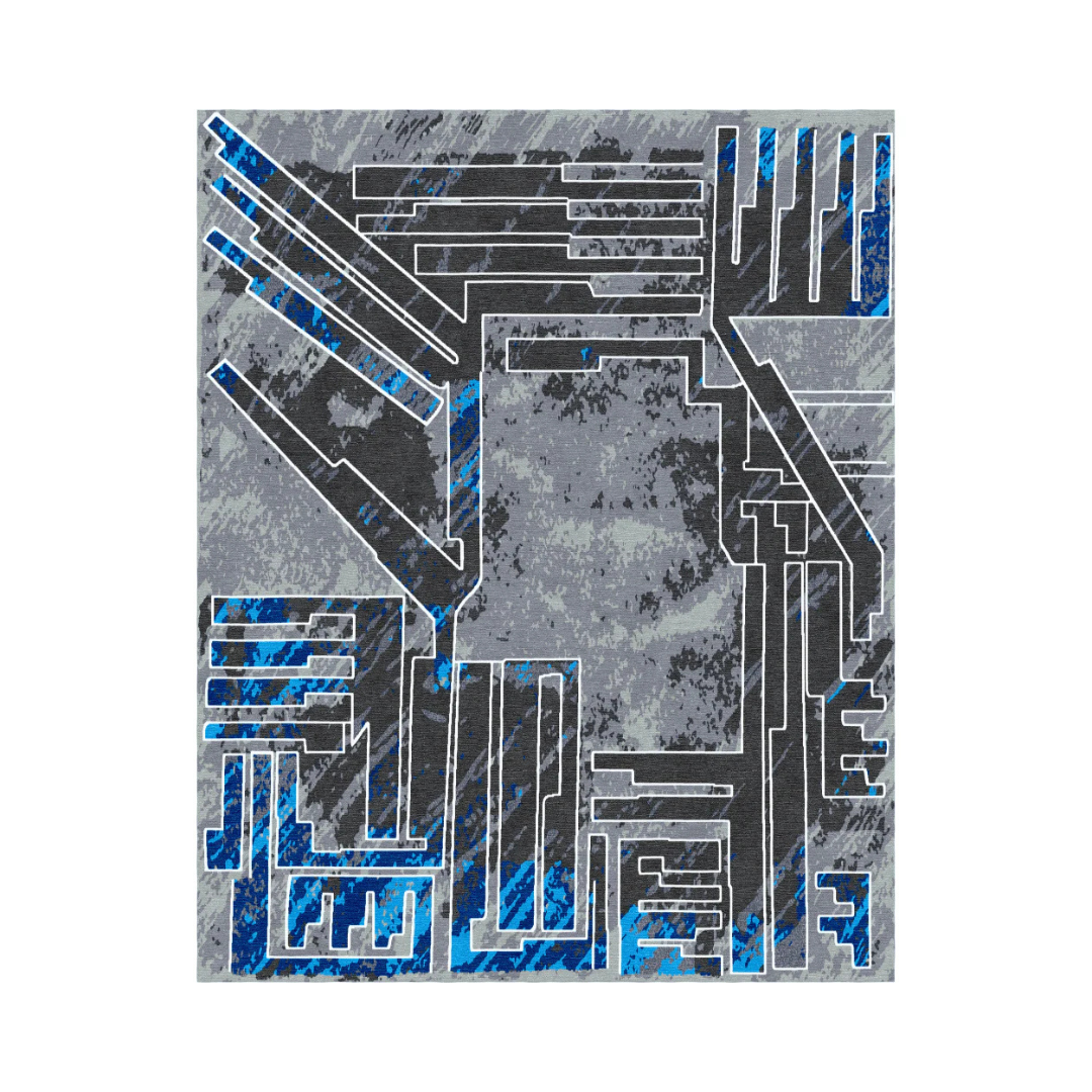 Technology Rug Discover the VSU Tech Rug: Cosmic Elegance in Fine Handmade Wool – 4 ...