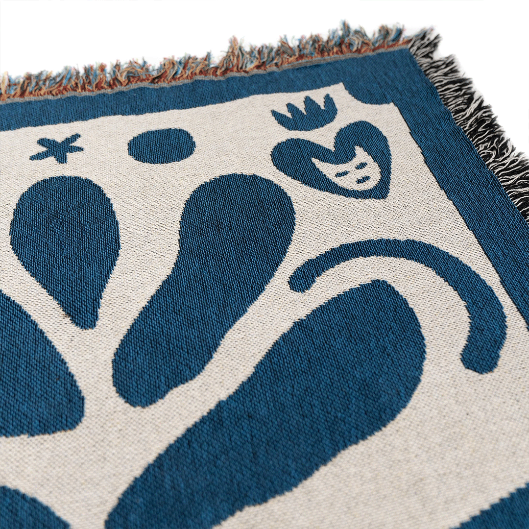 Blue Doodles Throw - 4 Art Partners