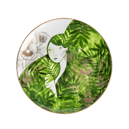 floral charger plate