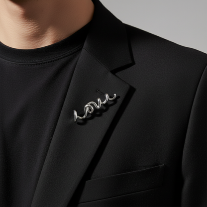 Love Brooch - Sterling Silver