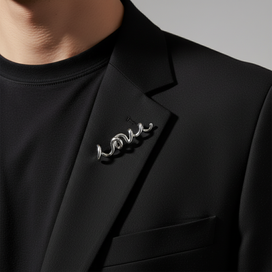 Love Brooch - Sterling Silver