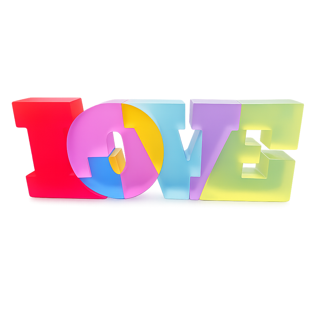 Pre-Order: LOVE Translucent sculpture