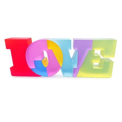 Pre-Order: LOVE Translucent sculpture