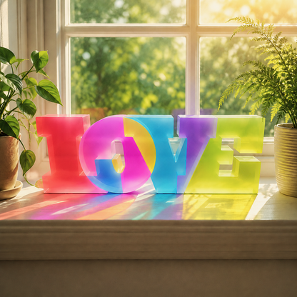 Pre-Order: LOVE Translucent sculpture
